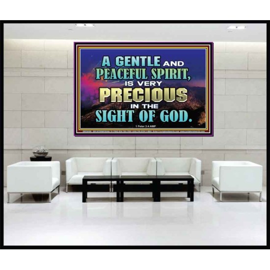 GENTLE AND PEACEFUL SPIRIT VERY PRECIOUS IN GOD SIGHT  Bible Verses to Encourage  Portrait  GWJOY10496  