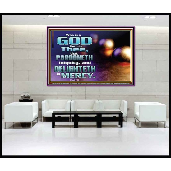 JEHOVAH OUR GOD WHO PARDONETH INIQUITIES AND DELIGHTETH IN MERCIES  Scriptural Décor  GWJOY10578  