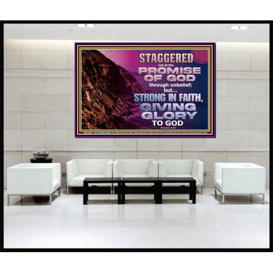 STAGGERED NOT AT THE PROMISE OF GOD  Custom Wall Art  GWJOY10599  