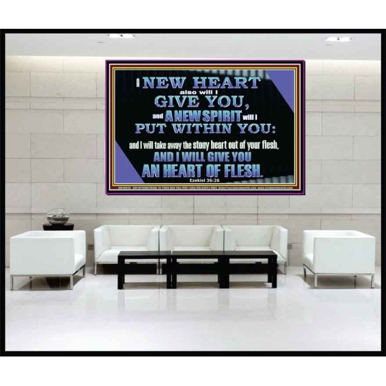 I WILL GIVE YOU A NEW HEART AND NEW SPIRIT  Bible Verse Wall Art  GWJOY10633  