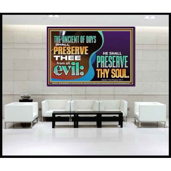 THE ANCIENT OF DAYS SHALL PRESERVE THEE FROM ALL EVIL  Scriptures Wall Art  GWJOY10729  