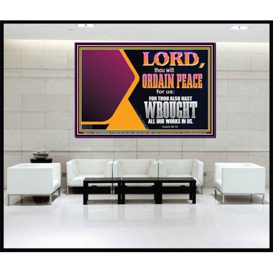 THE LORD WILL ORDAIN PEACE FOR US  Large Wall Accents & Wall Portrait  GWJOY12113  