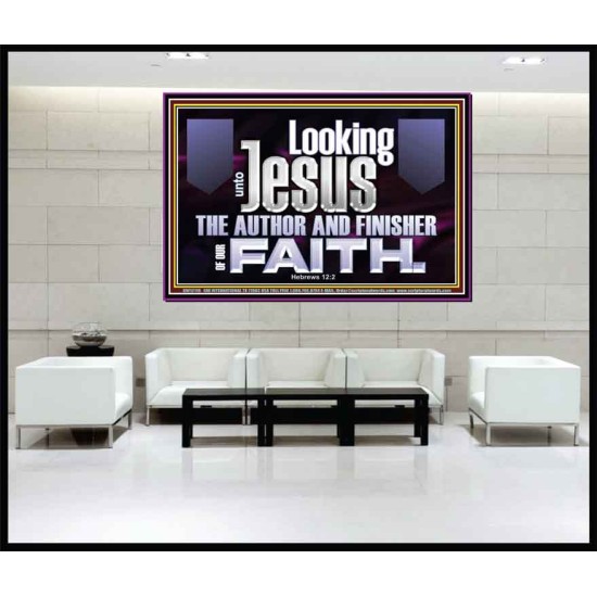 LOOKING UNTO JESUS THE AUTHOR AND FINISHER OF OUR FAITH  Décor Art Works  GWJOY12116  