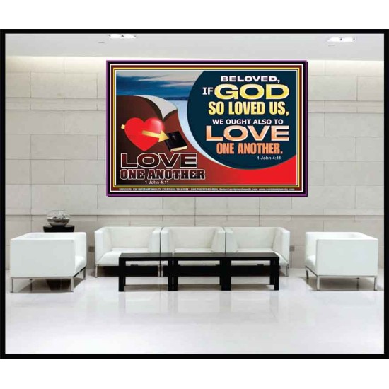 LOVE ONE ANOTHER  Custom Contemporary Christian Wall Art  GWJOY12129  