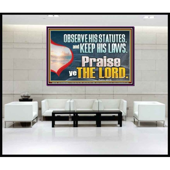 OBSERVE HIS STATUES AND KEEP HIS LAWS  Custom Art and Wall Décor  GWJOY12140  