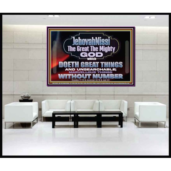 JEHOVAH NISSI THE GREAT THE MIGHTY GOD  Scriptural Décor Portrait  GWJOY12698  