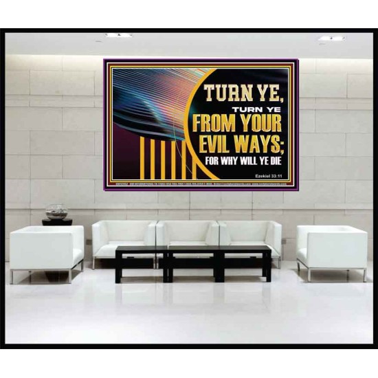 TURN FROM YOUR EVIL WAYS  Religious Wall Art   GWJOY12952  