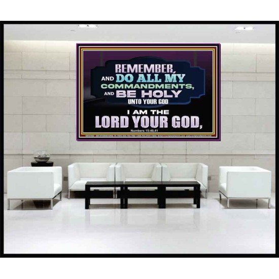 DO ALL MY COMMANDMENTS AND BE HOLY   Bible Verses to Encourage  Portrait  GWJOY12962  