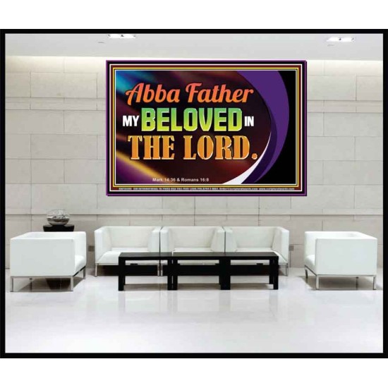 ABBA FATHER MY BELOVED IN THE LORD  Religious Art  Glass Portrait  GWJOY13096  