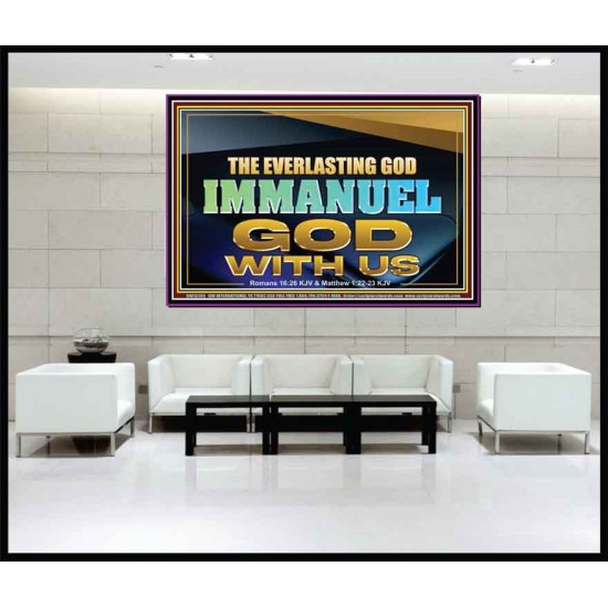 EVERLASTING GOD IMMANUEL..GOD WITH US  Contemporary Christian Wall Art Portrait  GWJOY13105  