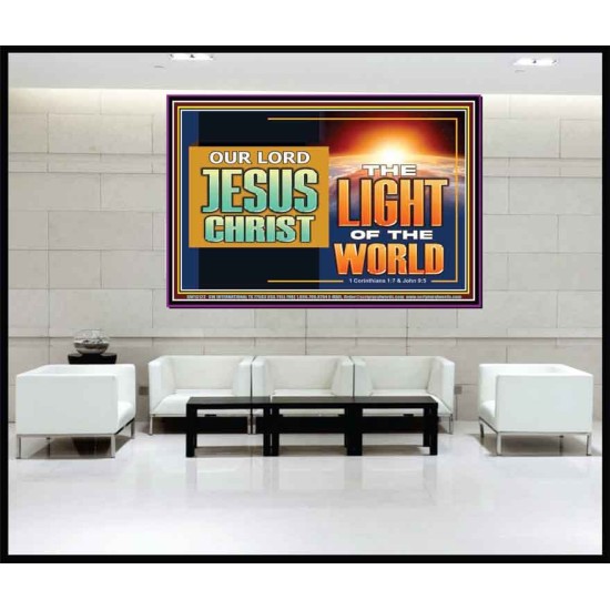 OUR LORD JESUS CHRIST THE LIGHT OF THE WORLD  Bible Verse Wall Art Portrait  GWJOY13122  