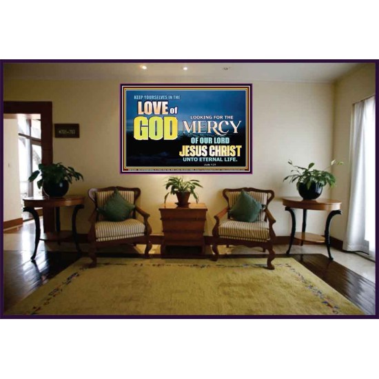KEEP YOURSELVES IN THE LOVE OF GOD           Sanctuary Wall Picture  GWJOY10388  