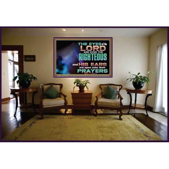 THE EYES OF THE LORD ARE OVER THE RIGHTEOUS  Religious Wall Art   GWJOY10486  