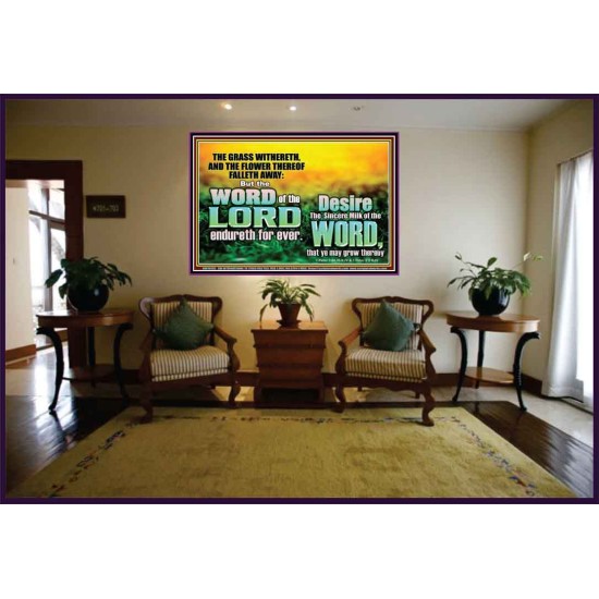 THE WORD OF THE LORD ENDURETH FOR EVER  Christian Wall Décor Portrait  GWJOY10493  
