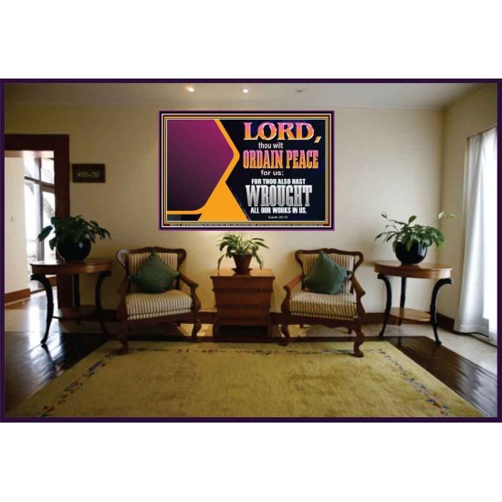 THE LORD WILL ORDAIN PEACE FOR US  Large Wall Accents & Wall Portrait  GWJOY12113  