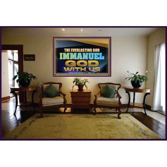 EVERLASTING GOD IMMANUEL..GOD WITH US  Contemporary Christian Wall Art Portrait  GWJOY13105  