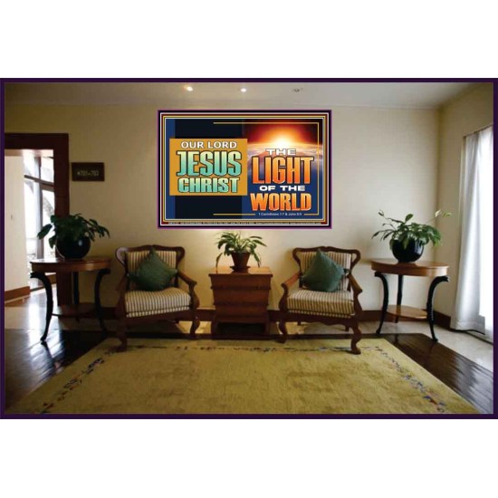 OUR LORD JESUS CHRIST THE LIGHT OF THE WORLD  Bible Verse Wall Art Portrait  GWJOY13122  