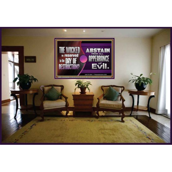 THE WICKED RESERVED FOR DAY OF DESTRUCTION  Portrait Scripture Décor  GWJOY9899  