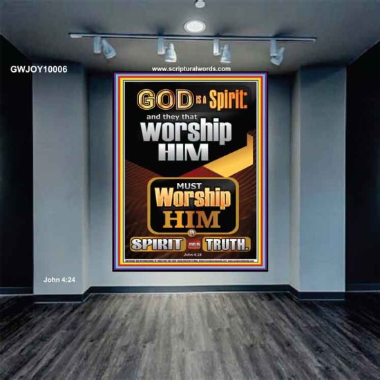 WORSHIP HIM IN SPIRIT AND TRUTH  Children Room Portrait  GWJOY10006  