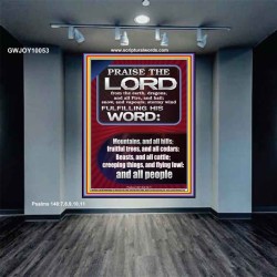 PRAISE HIM - STORMY WIND FULFILLING HIS WORD  Business Motivation Décor Picture  GWJOY10053  "37x49"
