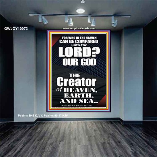 WHO IN THE HEAVEN CAN BE COMPARED TO JEHOVAH EL SHADDAI  Affordable Wall Art Prints  GWJOY10073  