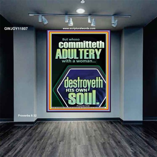 WHOSO COMMITTETH  ADULTERY WITH A WOMAN DESTROYETH HIS OWN SOUL  Sciptural Décor  GWJOY11807  