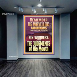 REMEMBER HIS MARVELLOUS WORKS  Scripture Portrait   GWJOY11810  "37x49"