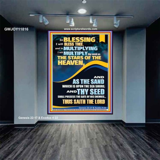 IN BLESSING I WILL BLESS THEE  Modern Wall Art  GWJOY11816  