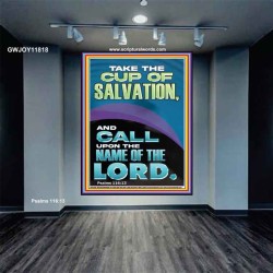 TAKE THE CUP OF SALVATION AND CALL UPON THE NAME OF THE LORD  Modern Wall Art  GWJOY11818  "37x49"