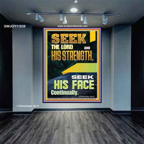 SEEK THE FACE OF GOD CONTINUALLY  Unique Scriptural ArtWork  GWJOY11838  