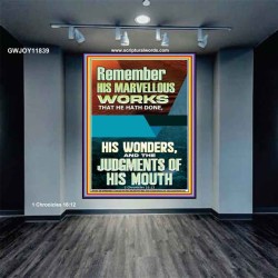 HIS MARVELLOUS WONDERS AND THE JUDGEMENTS OF HIS MOUTH  Custom Modern Wall Art  GWJOY11839  "37x49"