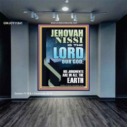 JEHOVAH NISSI HIS JUDGMENTS ARE IN ALL THE EARTH  Custom Art and Wall Décor  GWJOY11841  "37x49"