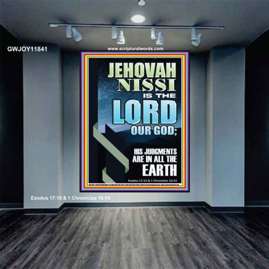 JEHOVAH NISSI HIS JUDGMENTS ARE IN ALL THE EARTH  Custom Art and Wall Décor  GWJOY11841  