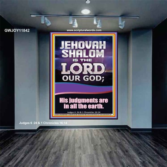 JEHOVAH SHALOM HIS JUDGEMENT ARE IN ALL THE EARTH  Custom Art Work  GWJOY11842  