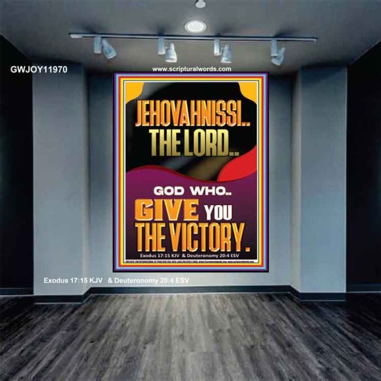 JEHOVAH NISSI THE LORD WHO GIVE YOU VICTORY  Bible Verses Art Prints  GWJOY11970  