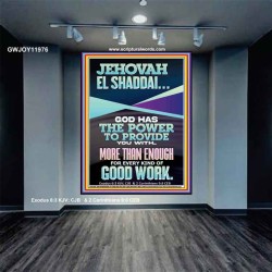 JEHOVAH EL SHADDAI THE GREAT PROVIDER  Scriptures Décor Wall Art  GWJOY11976  "37x49"