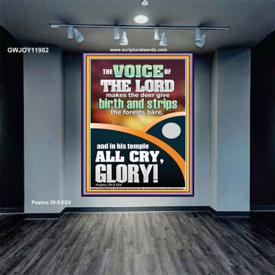THE VOICE OF THE LORD MAKES THE DEER GIVE BIRTH  Christian Portrait Wall Art  GWJOY11982  