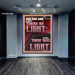 AND GOD SAID LET THERE BE LIGHT  Christian Quotes Portrait  GWJOY11995  