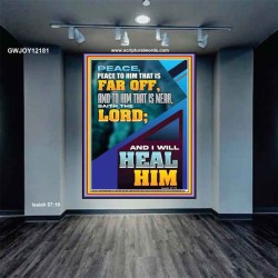 PEACE TO HIM THAT IS FAR OFF SAITH THE LORD  Bible Verses Wall Art  GWJOY12181  "37x49"