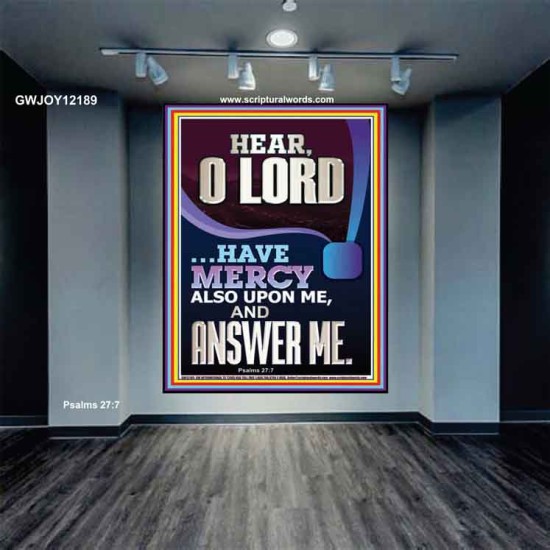 O LORD HAVE MERCY ALSO UPON ME AND ANSWER ME  Bible Verse Wall Art Portrait  GWJOY12189  