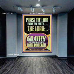 PRAISE THE LORD FROM THE EARTH  Contemporary Christian Paintings Portrait  GWJOY12200  "37x49"