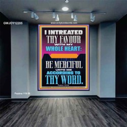 I INTREATED THY FAVOUR WITH MY WHOLE HEART  Scripture Art Portrait  GWJOY12205  "37x49"