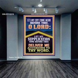 LET MY SUPPLICATION COME BEFORE THEE O LORD  Unique Power Bible Picture  GWJOY12219  "37x49"