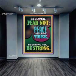 BELOVED FEAR NOT PEACE BE UNTO THEE  Unique Power Bible Portrait  GWJOY12231  "37x49"