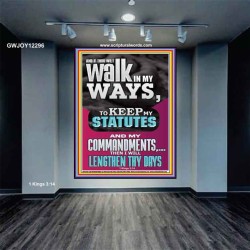 WALK IN MY WAYS AND KEEP MY COMMANDMENTS  Wall & Art Décor  GWJOY12296  "37x49"