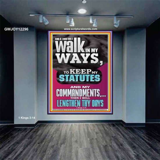 WALK IN MY WAYS AND KEEP MY COMMANDMENTS  Wall & Art Décor  GWJOY12296  