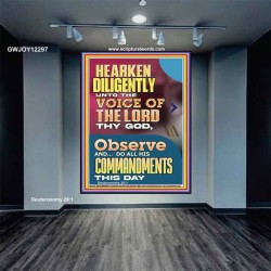 DO ALL HIS COMMANDMENTS THIS DAY  Wall & Art Décor  GWJOY12297  "37x49"