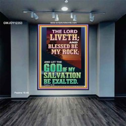 BLESSED BE MY ROCK GOD OF MY SALVATION  Bible Verse for Home Portrait  GWJOY12353  "37x49"