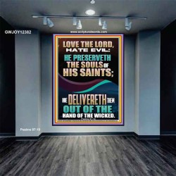DELIVERED OUT OF THE HAND OF THE WICKED  Bible Verses Portrait Art  GWJOY12382  "37x49"