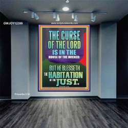 THE LORD BLESSED THE HABITATION OF THE JUST  Large Scriptural Wall Art  GWJOY12399  "37x49"